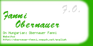 fanni obernauer business card